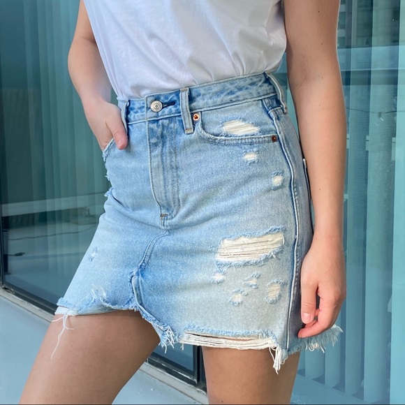 Abercrombie & Fitch Jean Skirt - Picture 2 of 4